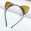 Glitter Cute Cat Ears Headband Kitty Headband Women Girls Kids Sparkly Hair Metal Hoop Shiny Hair Bands Hair Accessories