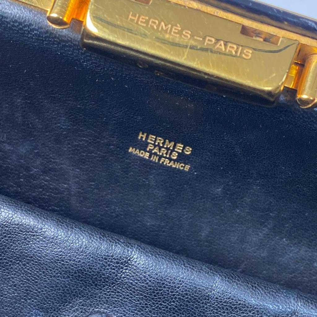 Used HERMESShoulder Bag black/Dark Green Box Scarf Women