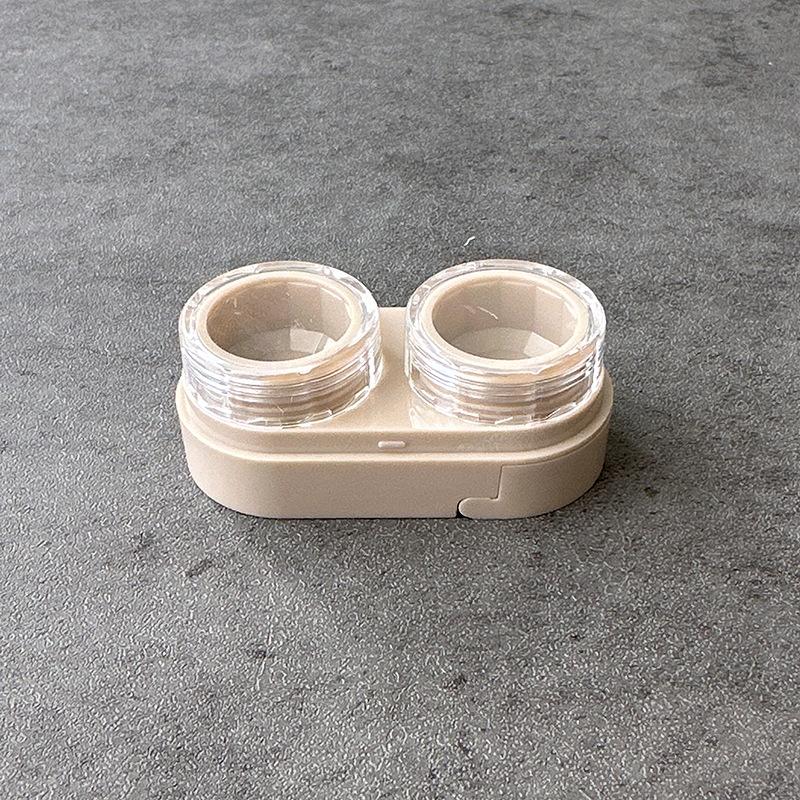 1PC Cream Colour Contact Lenses Box Travel Holder Container Soaking Contact Lens Box Mini Contact Lenses Case Accessorie