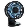 Ventilateur de voiture USB F210 à rotation multi-angle, double moteur, support de bureau pour pare-brise, refroidisseur automatique pour la maison et le bureau
