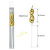 Kameyama Number Candles Mini Gold set Number Candles Birthday 0-9 10-piece