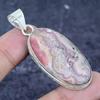 Natural Rhodochrosite Gemstone 925 Sterling Silver Jewelry Pendant 2.25" F9e99
