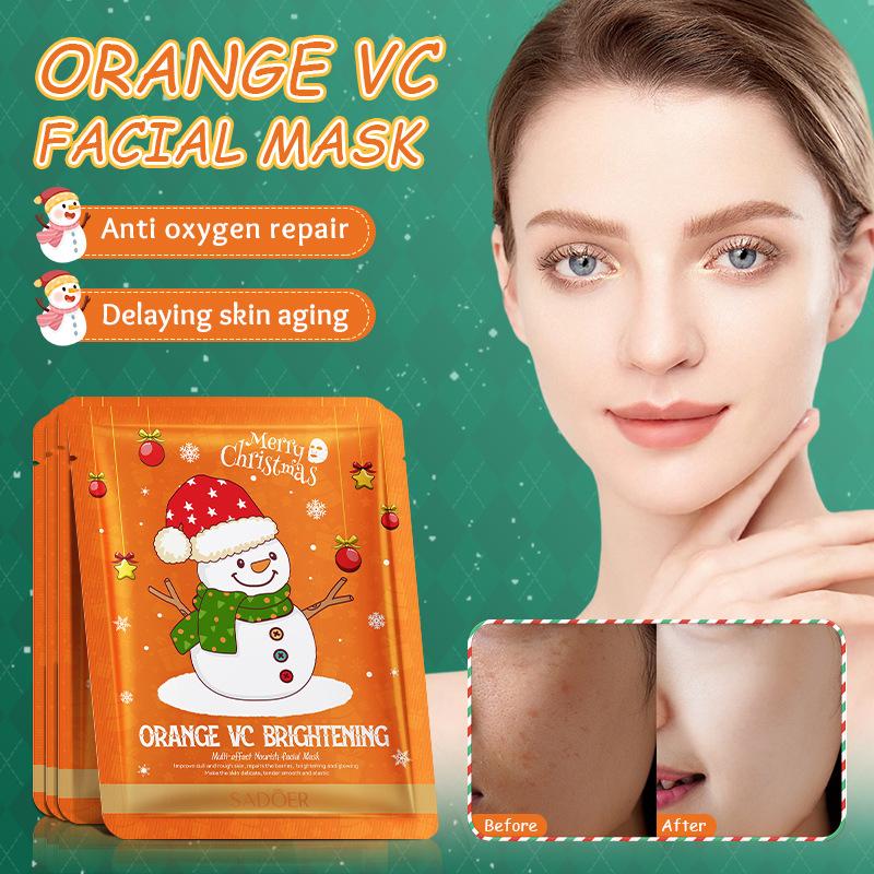 Christmas Mask 25g Packaged Hyaluronic Acid Moisturizing Hydration Facial Mask Patch