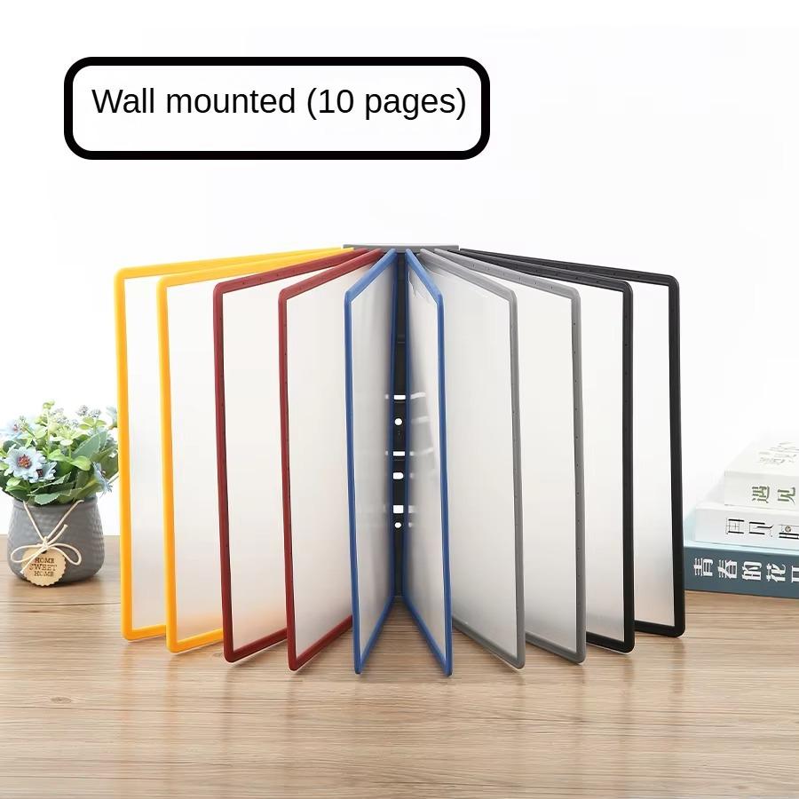 Easy Installation A4 Desktop Page Flipping File Display Shelf Page Flipping Rotating Folder Display Bracket Management Data Rack