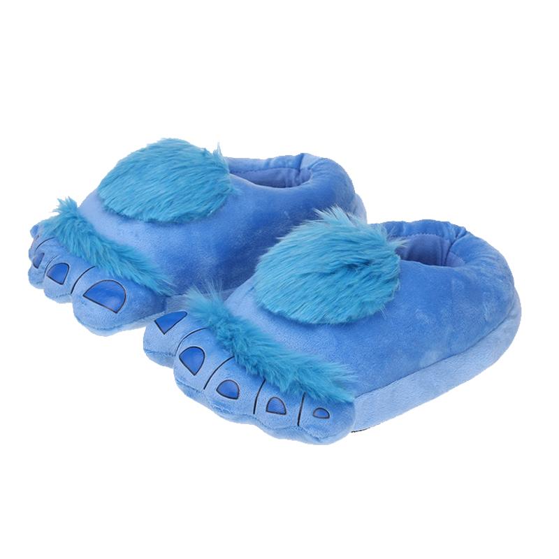 Cartoon weird big foot slippers personality creative cute plush home shoes indoor winter couple warm slippers