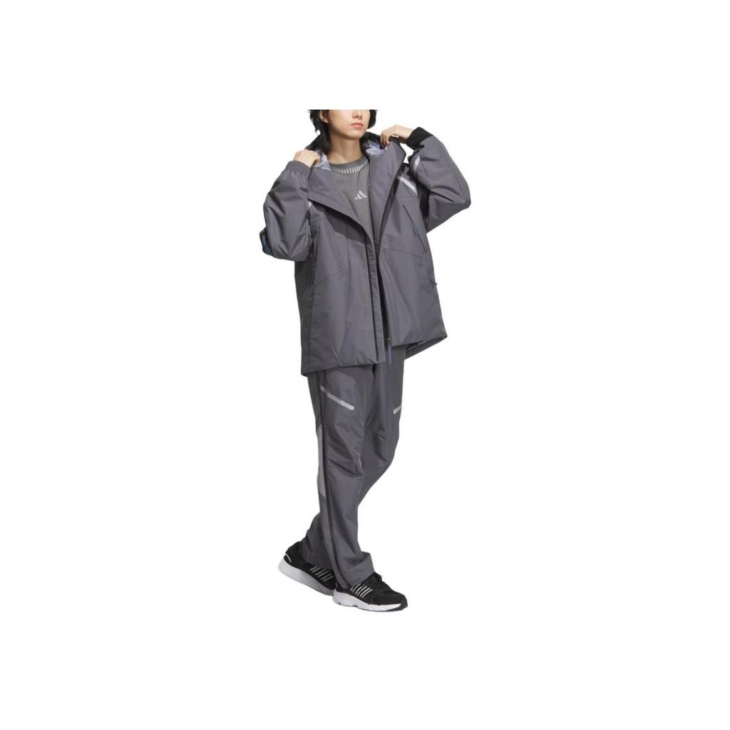 Adidas Fustl P Jacket 6 Fashion Comfortable Water-Resistant Sports Casual Jacket Men Jacket Dark-Gray JM6171