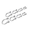 D-Rings Screw In Shackle Horseshoe Buckle Horseshoe Shape D Rings D-Shaped Metal Hoop Replacement for DIY Leather Crafts