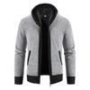 Suéter de lã slim fit masculino de inverno, suéter de malha grosso, moda jovem, jaqueta casual com capuz