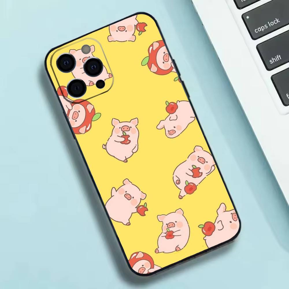 LuLu the piggy Phone Case Silicone Soft For IPhone 17 16 15 14 13 12 11 X XR Plus Pro Max Plus