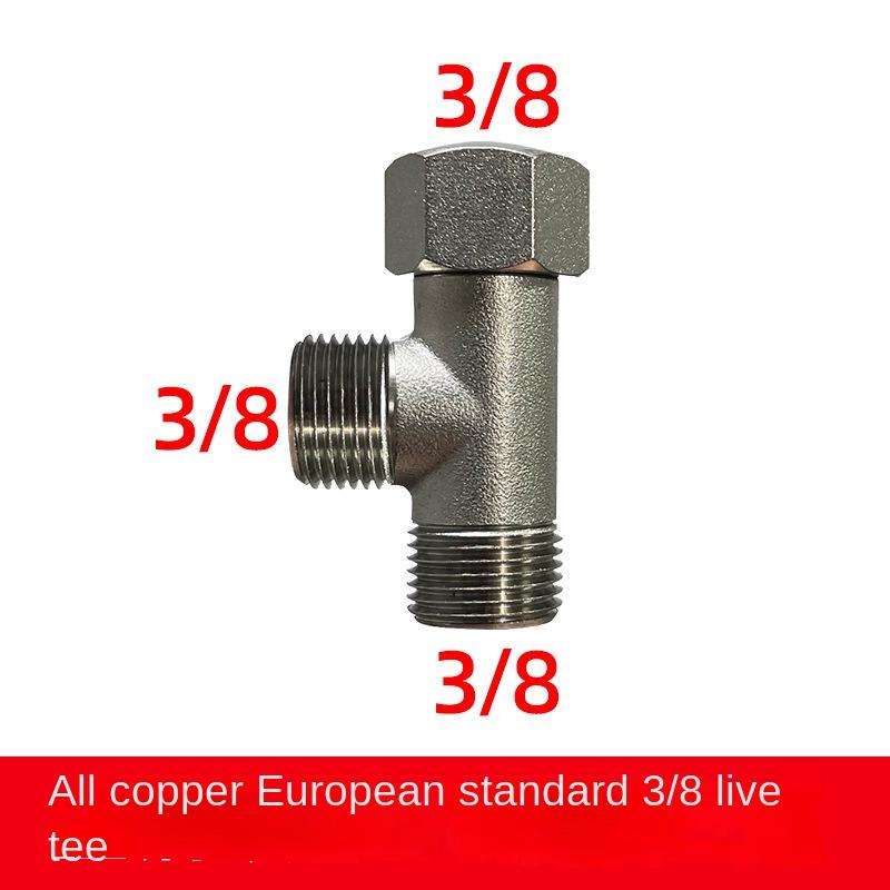 

Перепускной клапан для унитаза, медный Т-образный адаптер G1/2 , Т-образный клапан для ванны, биде, душевой фитинг, 4-точечный медный трехходовой водопровод