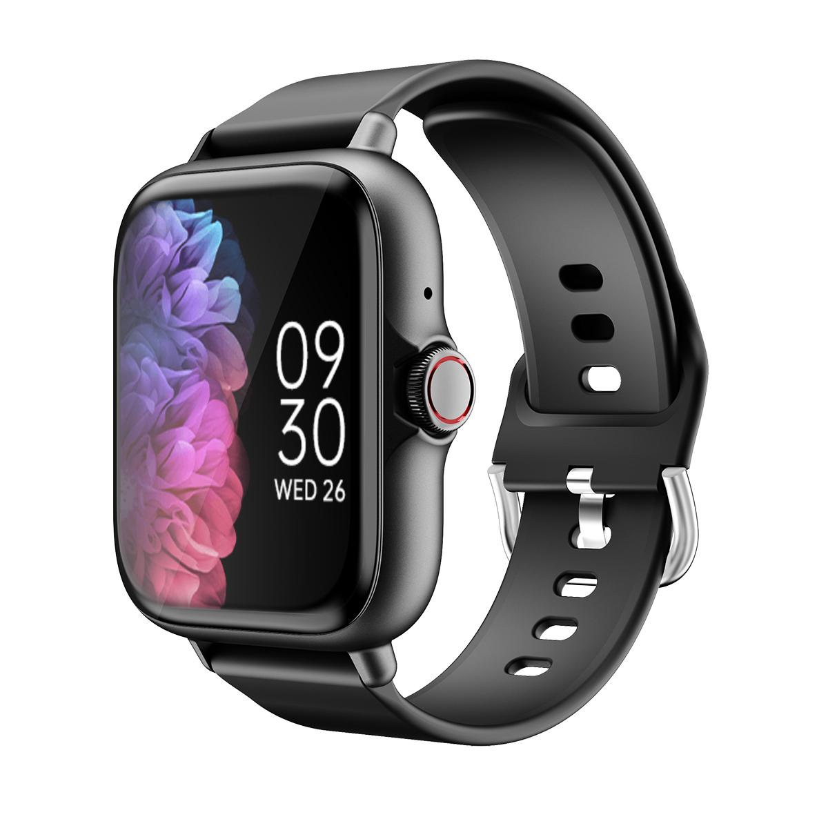 

Smartwatch Wireless Call Waterproof Fitness Watch Sleep Message Reminder Heart Rate Blood oxygen for iPhone Android Men Women чорний