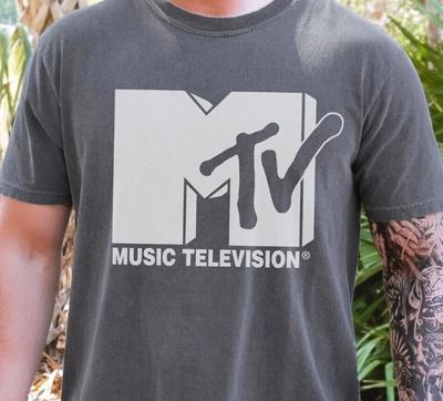 T-Shirt MTV Music Television Hip Hop Rock Vintage Nera Comfort Colors 1717 Tee