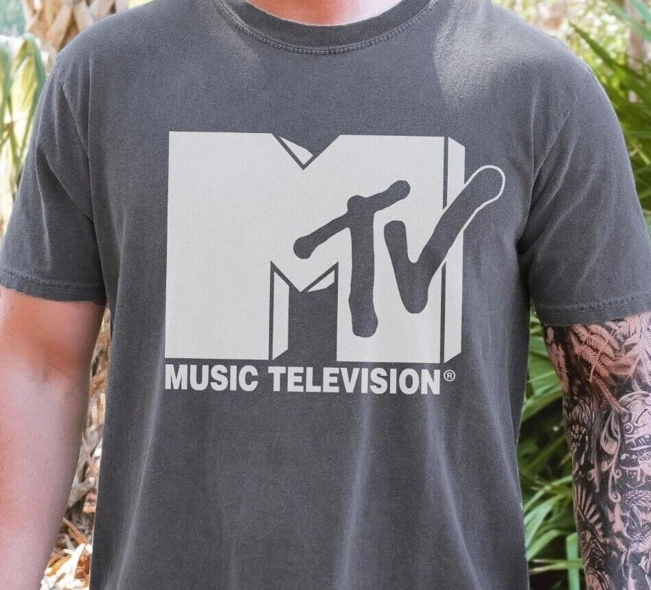 

MTV Music Television T-Shirt Hip Hop Rock Vintage Black Comfort Colors 1717 Tee 2XL