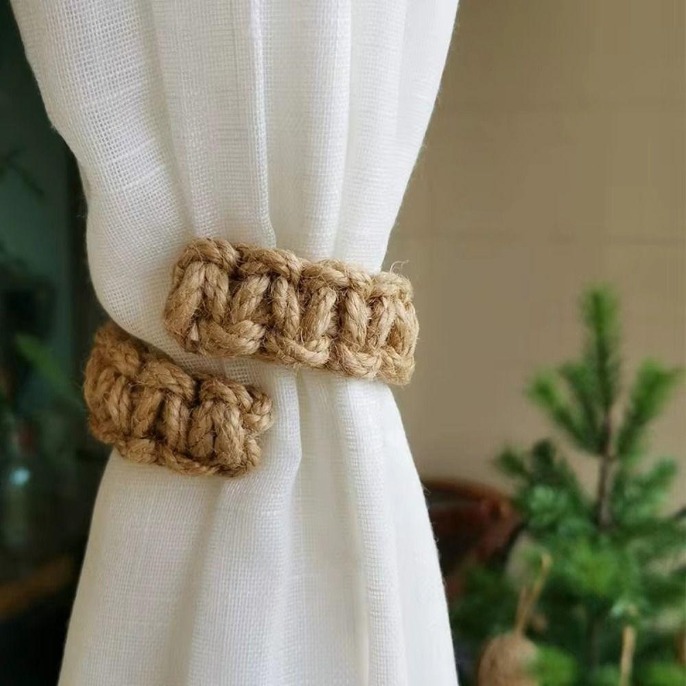 2Pcs Retro Curtain Tie Rope Vintage Curtain Strap Modern Curtain Clip  Bedroom