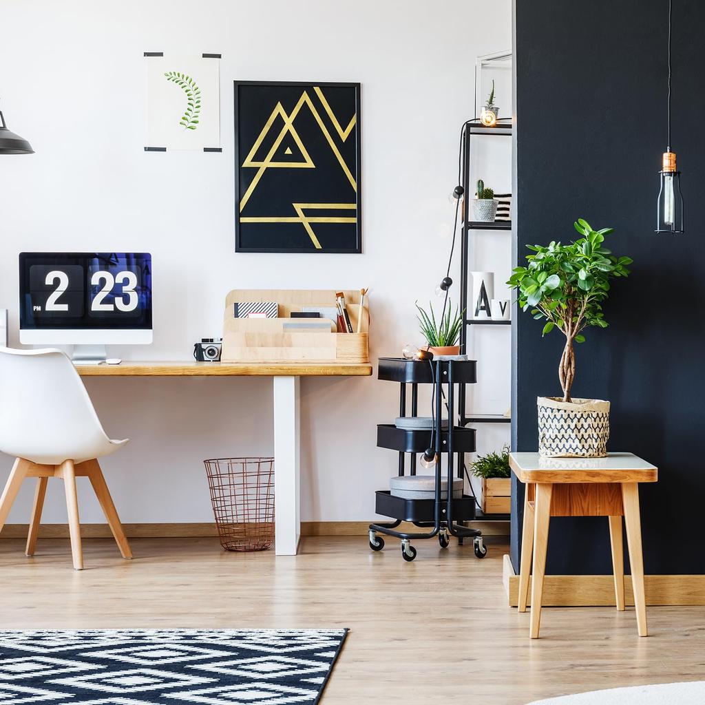 uxcell Blue Plaid Metallized Tape 0.2" x 55 Yards Decorative Tape for Detail Accent Wall Graphic Arts