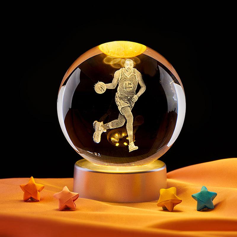 Durant Crystal Moon Music Box Night Light Ornament