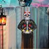 Mexiko Tag der Toten Veranda Schild Halloween Party Außen Dekoration Skelett Geist Paar Braut und Bräutigam Terrassentür Hängende Fahnen