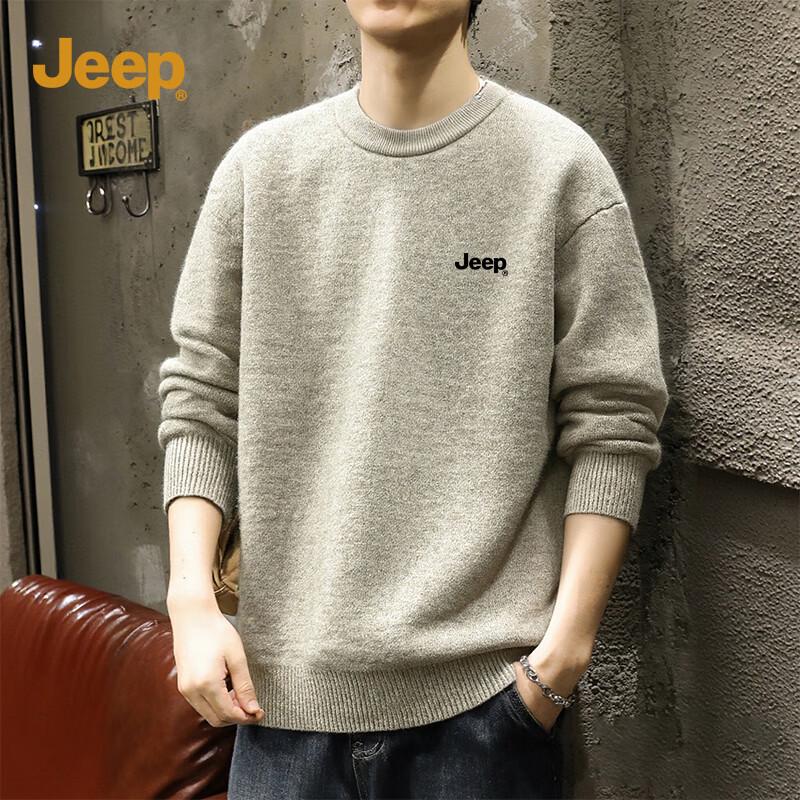 

JEEP Men s Fleece-Lined Winter Knit Sweater M