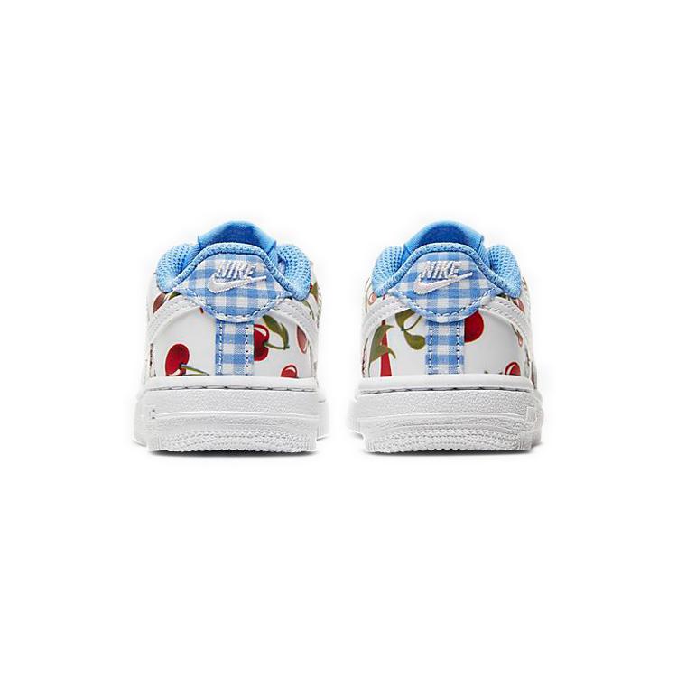New Nike Air Force 1 LV8 Low Top Toddler Shoes White Blue Infant And Toddler CJ4117-100