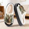 Unisex Animal Print Linen-Cotton Slippers for Spring, Summer, and Autumn