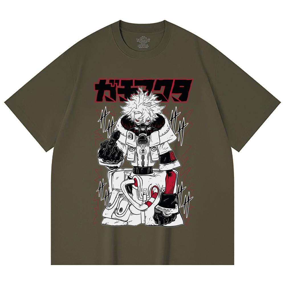 230 Gsm 100% Cotton Gachiakuta V5 Rudo White Print Unisex Heavy Cotton T Shirt