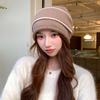 Women's autumn and winter hats, crimped warm knitted hats, ear protectors, cold-proof pullovers, and headcaps for men