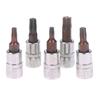 5 Pcs Torx Screwdriver Bits 1/4 Inch Drive Socket Head Tools T15 T20 T25 T30 T40 Socket Wrench Adapter Hand Tools