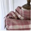 Warm Plaid Cashmere Shawl Poncho Winter Scarf Luxury Print Blanket Pashmina Wraps Bufanda with Tassel Casual