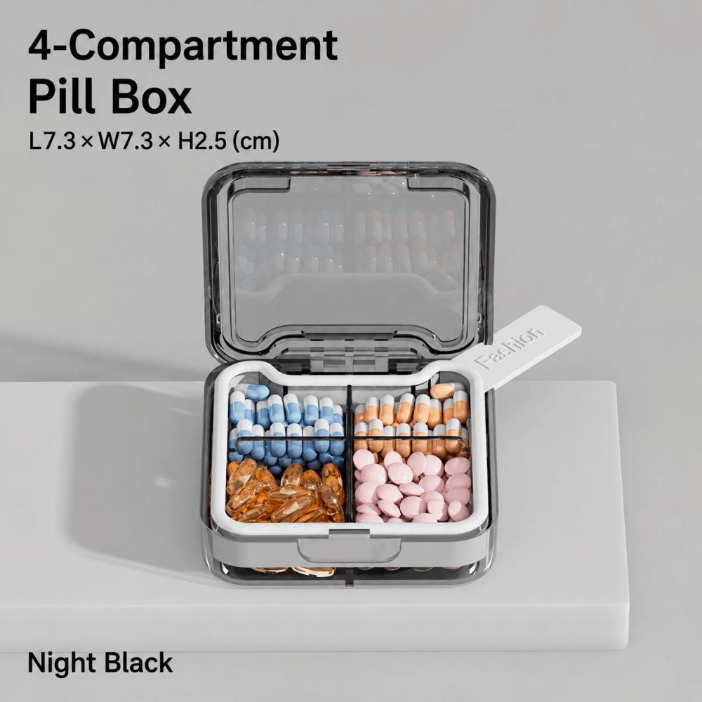 4/7 Grids Pill Box Organizer Food Grade PP Travel Pill Container Medicine Storage Case  For Travel