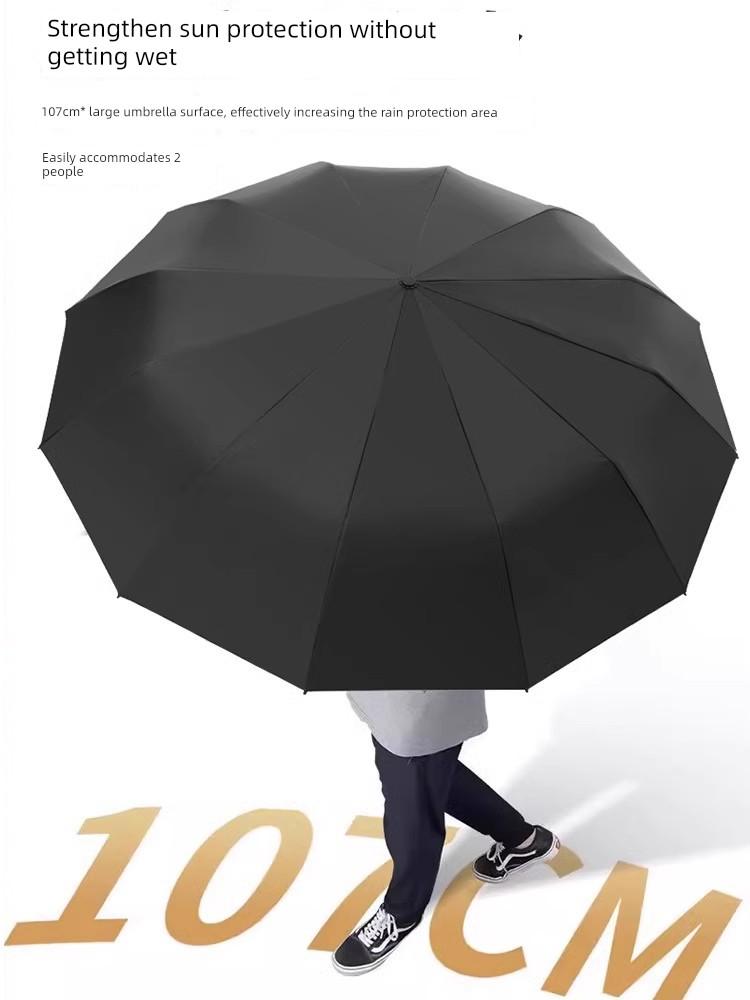 72-Bone Large Automatic Umbrella Women's Dual-Use Reinforcement Foldable Wind-Resistant Men's Sunshade Sun Protection UV