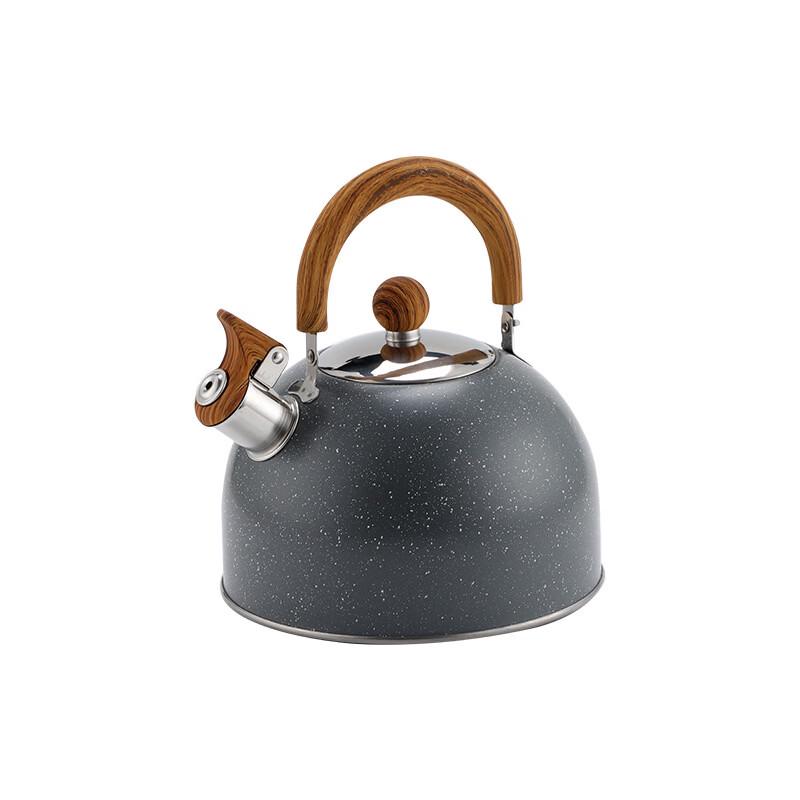

Retro Wooden Handle Stainless Steel Whistling Kettle