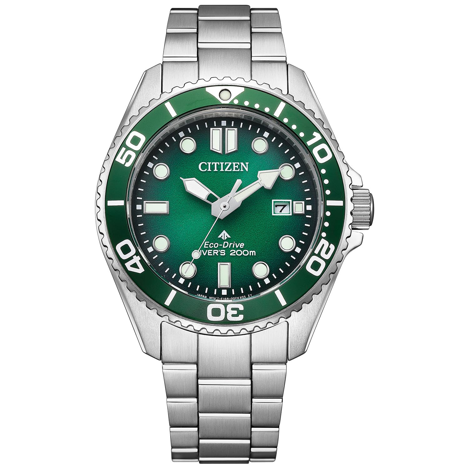 

Promaster Watch 200m Green Silver [Citizen] Light-Powered Eco-Drive Diver s BN0269-50W Men s