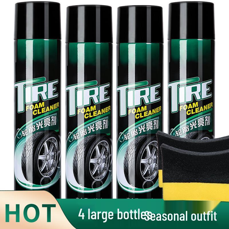 Car Tire Wax & Brightener: Foam Cleaner & Waterproof Maintenance for Anti-Aging