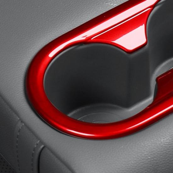 Car ABS Rear Water Cup Holder Cover Trim For Hyundai Kona 2024 2025 Accessories