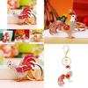 Charming Rhinestone Rooster And Hen Car Keychain Accessory For Women With Creative Design