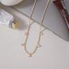 European and American zircon jewelry titanium steel necklace niche clavicle chain stainless steel