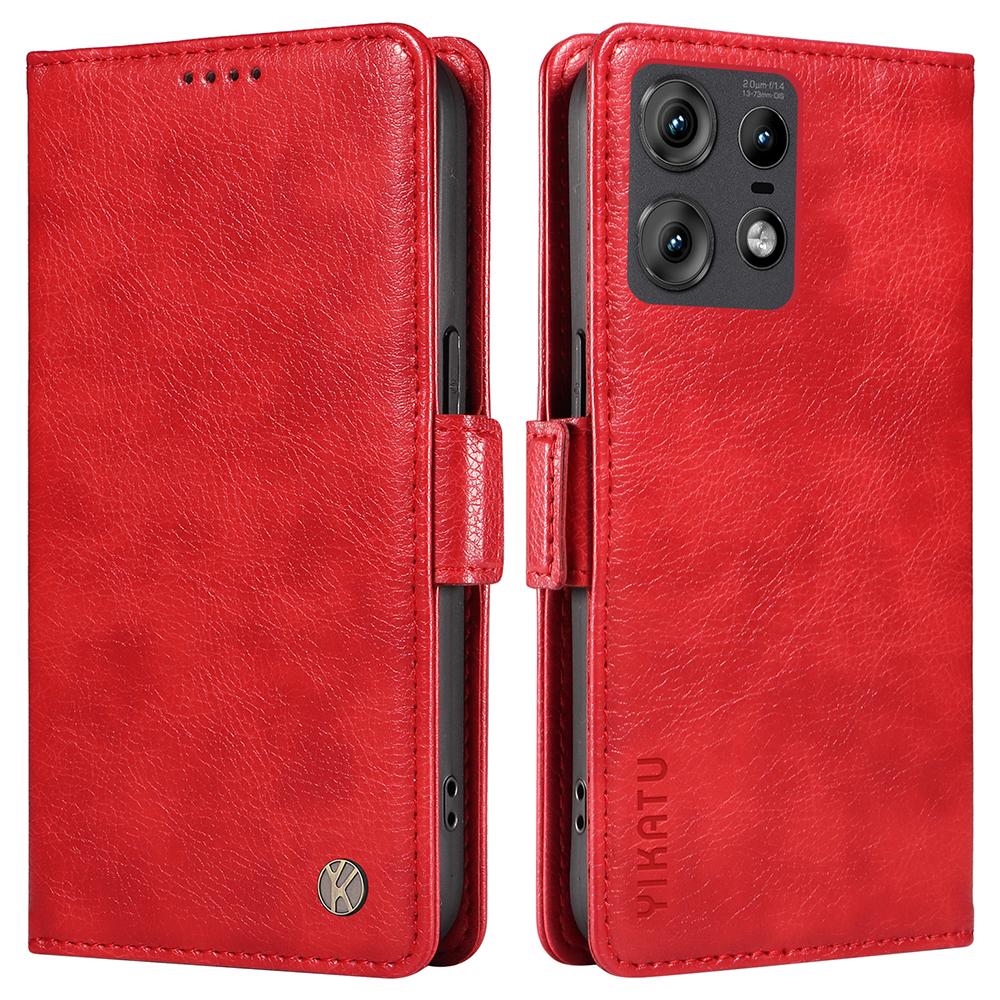 

YIKATU YK-007 For Motorola Edge 50 Pro 5G Case Litchi Texture Phone Leather Cover Red