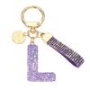 [PATIKIL] Chaveiro com Letra Inicial, Chaveiro com Letra L Bling de Presente, Chaveiro do Alfabeto, Acessório para Bolsa de Mão para Mulheres, Brilhante e Fofo para Mochila, Bolsa, Chave de Carro