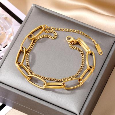 Fashionable Girl Personality Big Hollow Out 2-piece Necklace Fashionable Elegant Luxury Bracelet 2-use Beautiful Gift Jewelry Sweater Chain