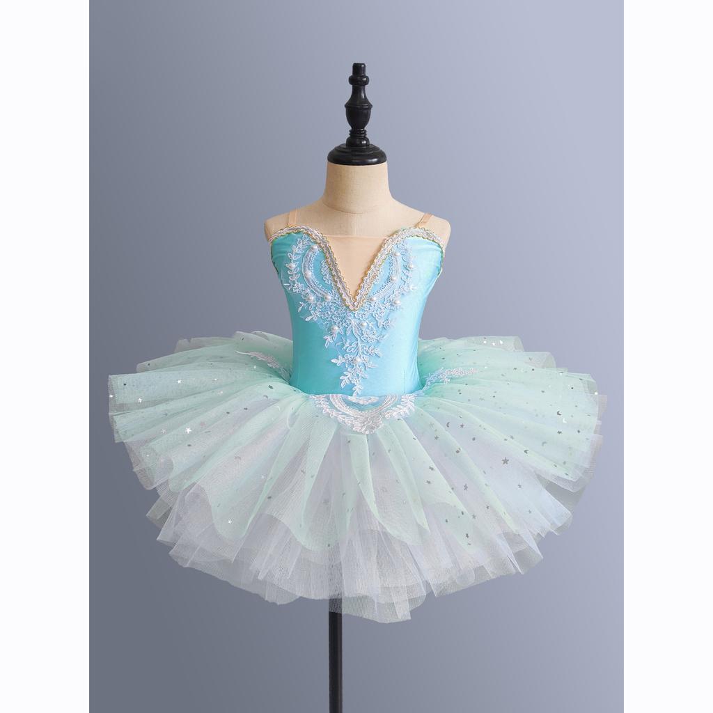 Toddler Sequined White Ballet Tutu Dress Girls Jazz Dance Costumes Children Ballerinas Tutu Outfits Kids Ballroom Dance Clothes