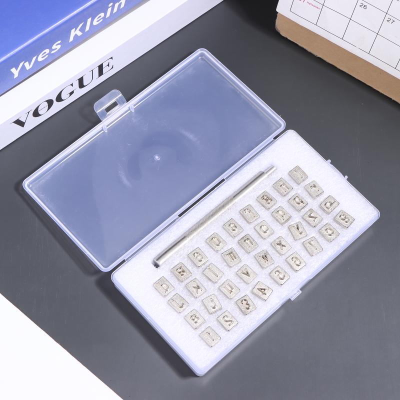 New 36Pcs/Set Stainless Steel Alphabet Number Stamp Punch Tools Kit DIY Craft Leathercraft Hole Punching Tools Kit