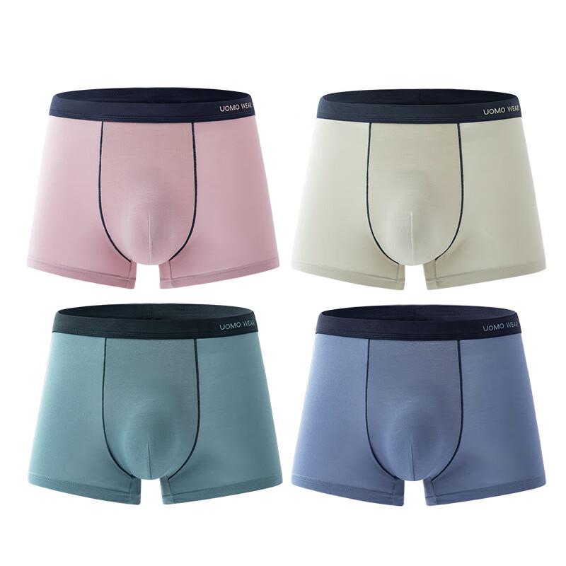 B.JOBSEN Men's Modal Breathable Boxer Briefs (2-Pack)