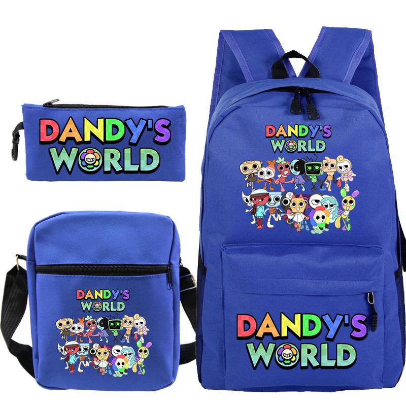 Dandy's World Game Merchandise Printed Primary and Secondary School Schoolbag Three-piece Popular Children's Backpack