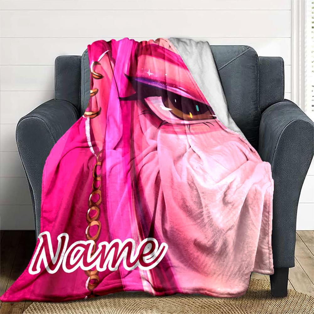 Customizable KPop Demon Hunters21 Throw Blanket – Personalized Name, All-Season Cozy Snug Blanket, Machine Washable, Personalized Blanket