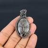 Silver Sheen Obsidian Pendant, 999 Copper Wire Wrapped Pendant Handmade Gemstone Jewelry, Gifts For Wife Brand New Pendant