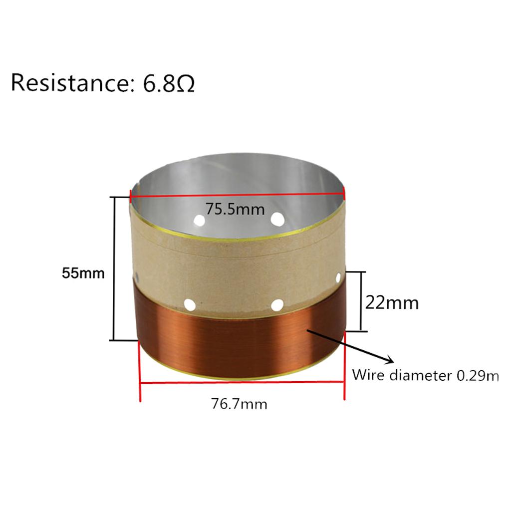 75.5MM Voice Coil for Audio Professional Tweeter Speakers Treble Voice Coil Diy Treble Speaker Repair accessories DIY