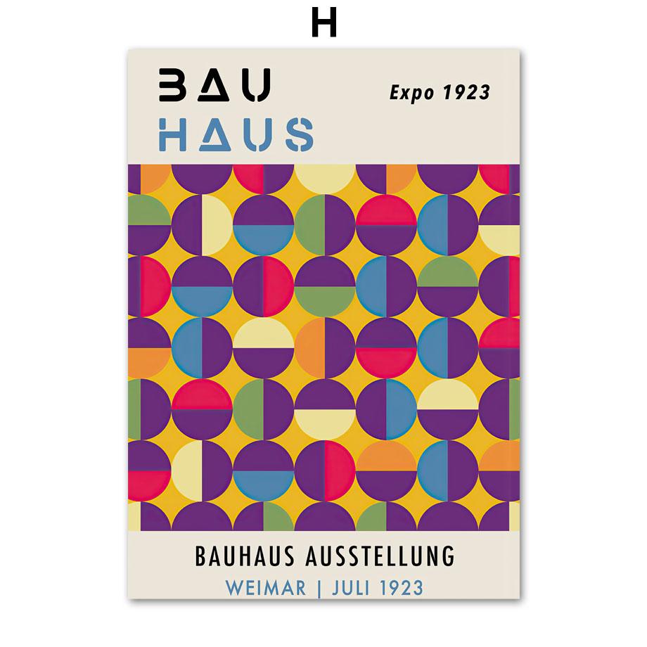

Красочные круги Баухауза, геометрический настенный художественный принт, холст, картина, минимальная абстрактная картина в стиле ретро середины века, декор для гостиной A4 21X30cm No Framed