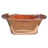 Straight Base Copper Bathtub Nickel Inside