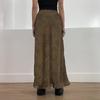 Women's Vintage Print High Waist Street Style Maxi Skirt