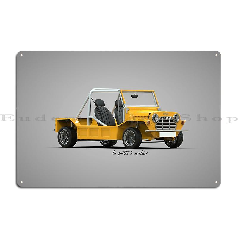 Red Austin Mini Moke Mini Rallycar Metal Plaque Wall Cave Printing Garage Decoration Pub Tin Sign Poster
